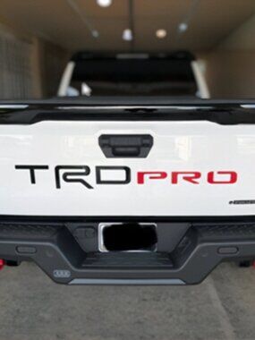 GLOSS BLACK / MATTE RED Tailgate Letters for TACOMA TRD Pro 2022-2025 NOT VINYL